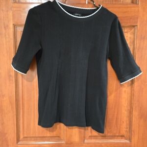 Talbots Lady's Black Shirt & Skirt